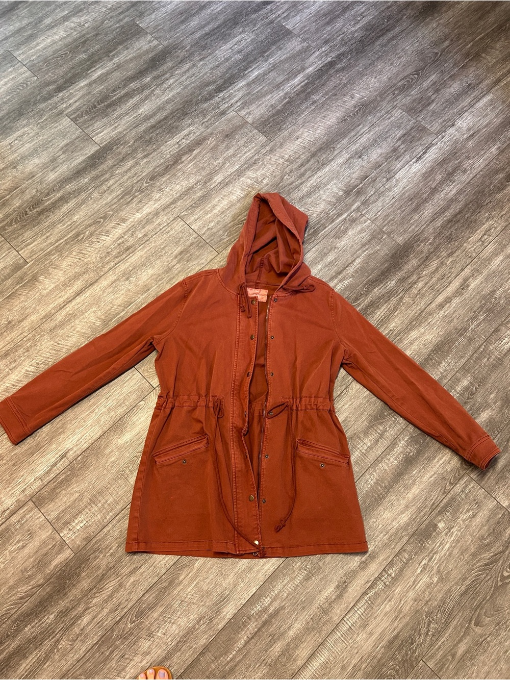 Lucky Brand Rust Hooded Utility Jacket
